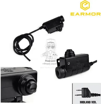 > Midland Tactical Military PTT Plug 7.0 Standard NATO By Earmor > - Earmor Tactical Hearing Protecti