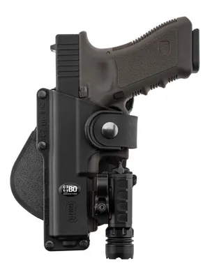 G17 - G18 Left Hand BO Roto Holster with Tactical Accessory for BO Manufacture - Fobus