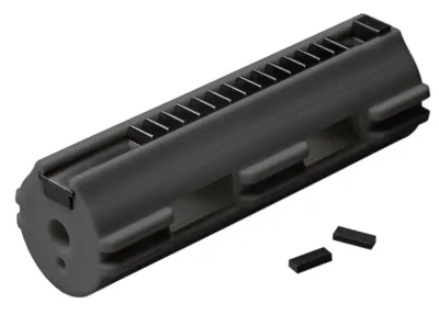 Pistone Zero-Shock in Tecnopolimero Alleggerito Caricato con Fibra Di Carbonio e Cremagliera in Acciaio 14 Denti - FPS Airsoft