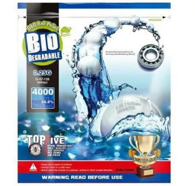 Bio 0,25 BB. Pallini in Confezione Da 1kg=4000BBs. G-07-126 - G&G Armament