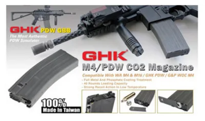 M4 - M16 - PDW CO2 40BBs Magazine - GHK Airsoft