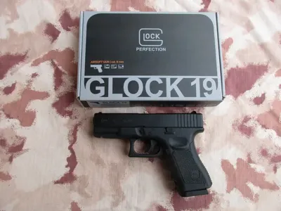 Glock 19 G19 Scritte e Loghi Originali CO2 Metal Slide By WG per Umarex - WG Win Gun