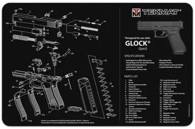 Glock Gen 5 Gun Cleaning Mat Tappetino Manutenzione B - TekMat