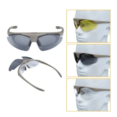 Goggles Tactical 3 Lens Internal Frame Set Occhiali Protettivi con Porta Lente Da Vista - softair italia