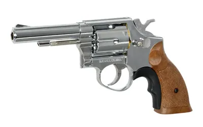 131C American Six Shot Double Action - Chrome Gas Revolver - HFC airsoft