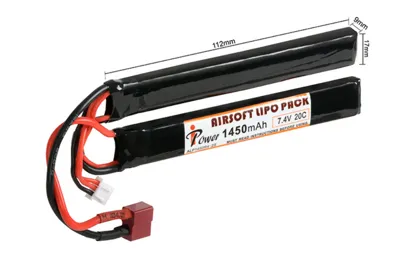 Battery LIPO 1450MAH7.4V 20C T-Deans Plug Batteria 0 - IPower