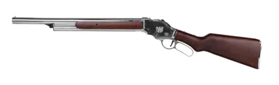 M1887 Shotgun Level Action Shell Ejecting Gas Function Full Wood & Metal Long Chrome - Version - Golden Eagle
