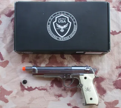 M92F Sword Cutlass Satin Chrome Full Metal Socom Gear - WE Airsoft