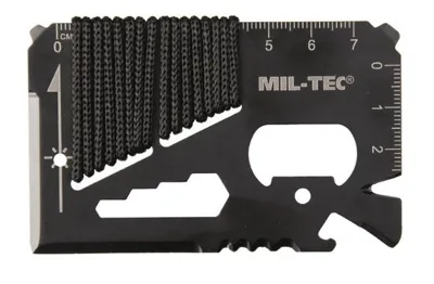 Survival Tool Card with Paracord By Mil-Tech