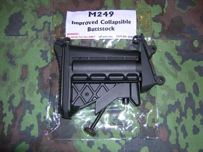 Minimi M249 > M4 Type Improved Collapsible Buttstock Calcio Telescopico - G&P Airsoft