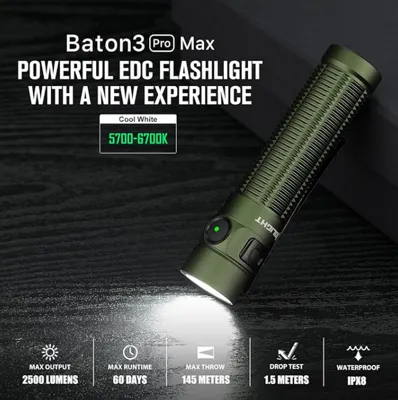BATON 3 Pro Max 2500 Lumen Flashlight Version By - Olight Technology