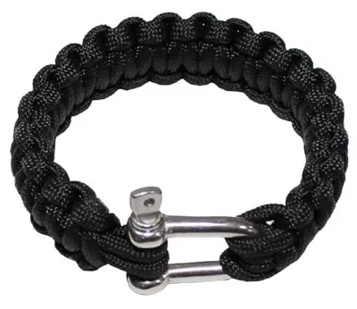 Paracord Bracciale con Moschettone Marino Inox By MHF - MFH Int. Comp