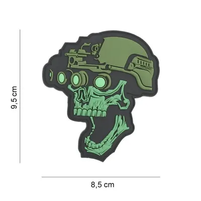 Patch Skull Night Vision 3D Rubber Patch - softair italia