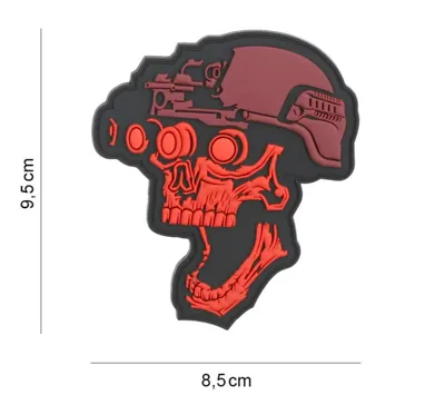 Patch Skull Night Vision 3D Rubber Patch - softair italia
