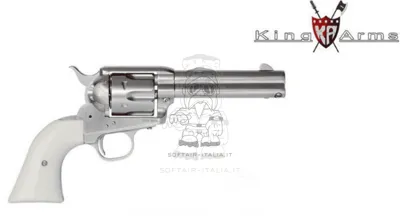 PEACEMAKER.45 SAA Full Metal Gas Matt - Inox Ivory Grip Panels Version - King Arms