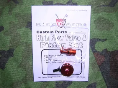 Piston Set & High Flow Valve per P226-M1911A1-SERIE Hi-Capa - King Arms
