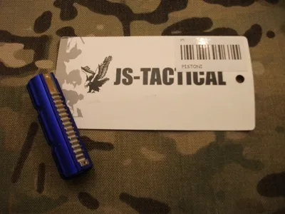 Pistone in Nylon Blu Cremagliera in Acciaio 15 Denti - JS Tactical