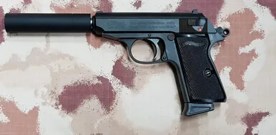 PPK S Full Metal Silenziata con Scritte e Loghi Originali Walther By per Umarex - Maruzen
