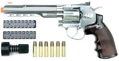 6" Chrome Full Metal CO2 By Wg - WG Win Gun