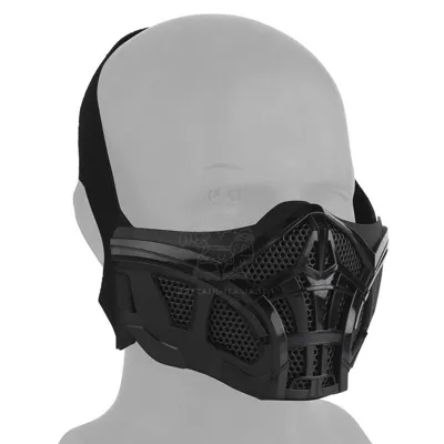 Scorpion Mortal Combat Half Mask Maschera Protettiva - Wosport