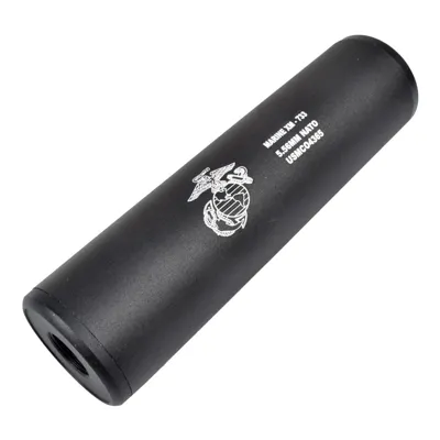 Silenziatore - Suppressor USMC Marine XM Universale Double Thread 130 x 35mm - Cyma