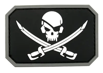 Skull Pirate Crossed Sabers 3D Patch By EmersoGear - Emerson