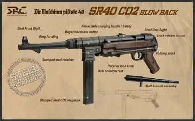 MP40 - SR40 "Schmeisser" Maschinenpistole CO2 - SRC (Taiwan)