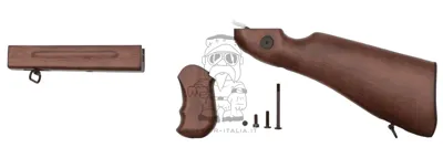Thompson M1A1 Military Complete Wood Set Kit in Legno - Snow Wolf