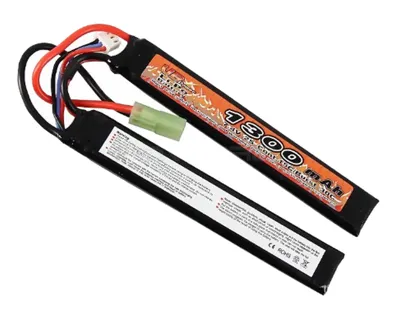 Li-Po Battery 7.4V 1300mAh 15C 2 Sticks Batteria Mini Tamiya - VB Power