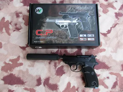 Walther P38K - P010S W. Silencer Full Metal - WE Airsoft