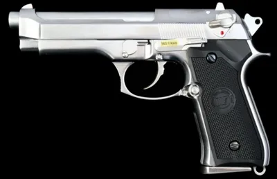 M92S Chrome Full Metal a Gas - WE Airsoft