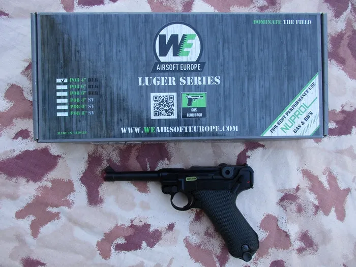 WE Airsoft P08 4" Full Metal · Negro
