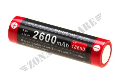 Batteria Ricaricabile 18650 Battery 3.7V 2600mAh Micro-Usb - Klarus