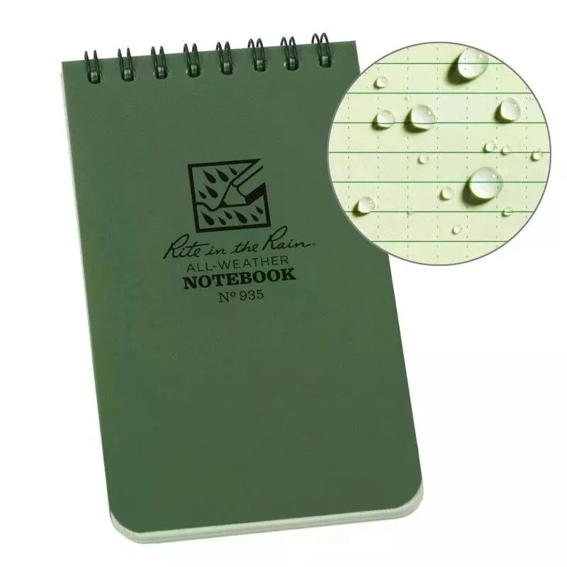 RITE Block Notes Idrorepellente 76×133 mm Colore · Verde / OD
