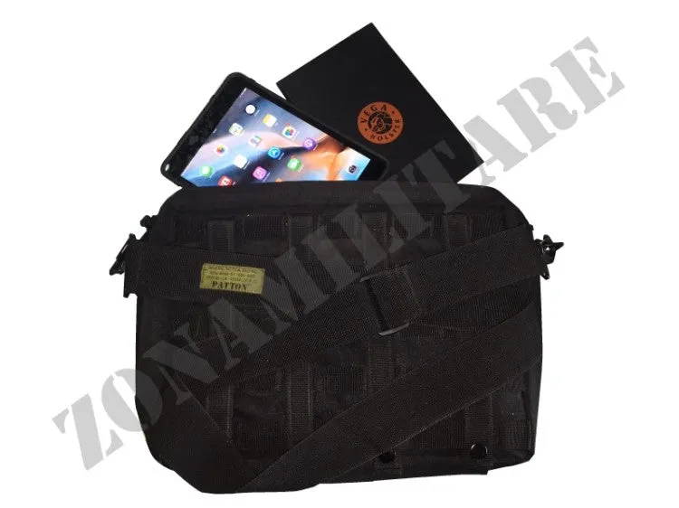 Zona Militare Borsa Porta Computer e Documenti Colore Patton · Negro