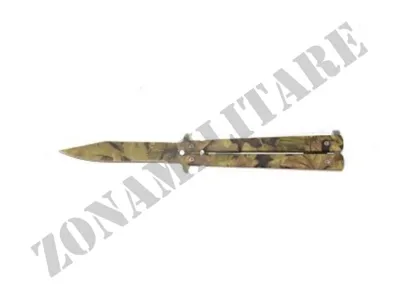 Coltello A Farfalla Colore Lama 10cm - Zona Militare