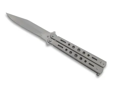 Coltello a Farfalla Da 9cm in Acciaio Opacizzato - DM Diffusion