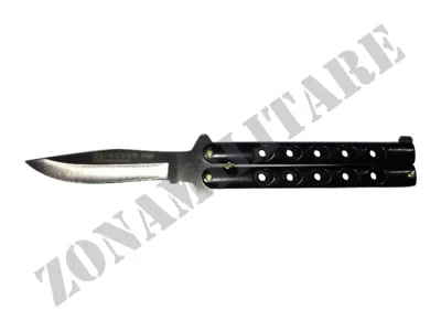 Coltello A Farfalla Jkr N101 Full Metal Inox - Zona Militare