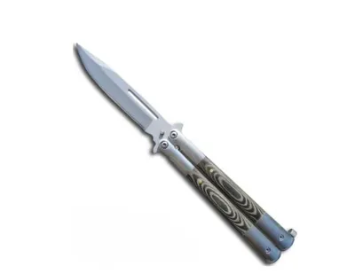 Coltello Butterfly con Lama in Legno Ipnotico Da 9 cm Balisong - DM Diffusion