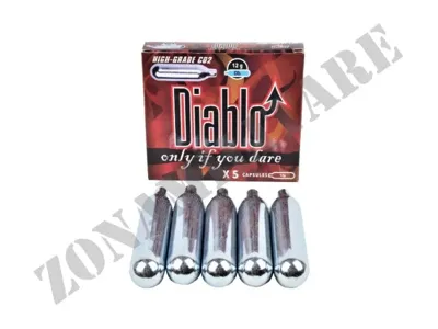 Confezione Da 5 Fialette Di CO2 Da 12g - DIABLO