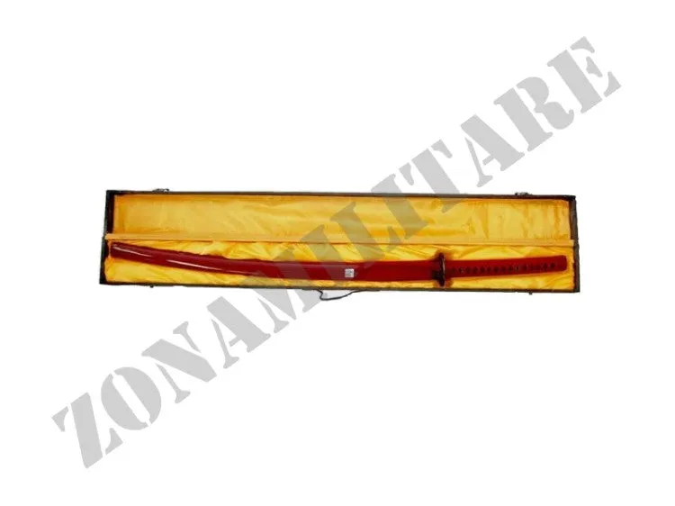 Zona Militare Katana Version con Fodero e Valigetta Foderata · Rojo