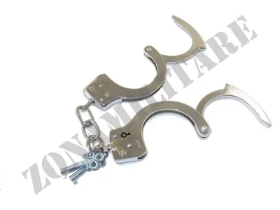 Manette in Metallo Cromate Spagnole con Doppia Chiave - Mil-Tec