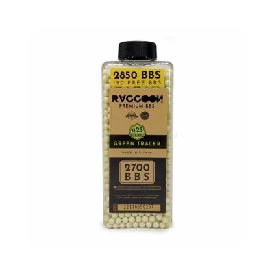 Premium BBs – 0.25g Tracer – 2850 BBs - RACCOON
