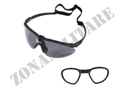 Occhiali Battle Tattici Pro Frame & Smoke Lense - Zona Militare