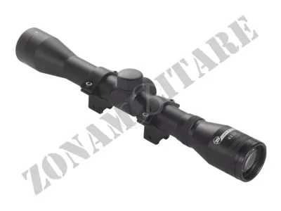 Ottica 4x32 con Reticolo Plex 39 Optics con Anelli - Zona Militare