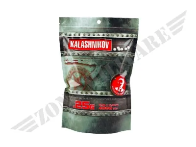 Pallini Kalashnikov Bianchi 0,25 Confezione Da 4000BB'S - Zona Militare