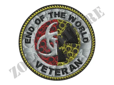Patch End of World Ricamata con Velcro - Zona Militare