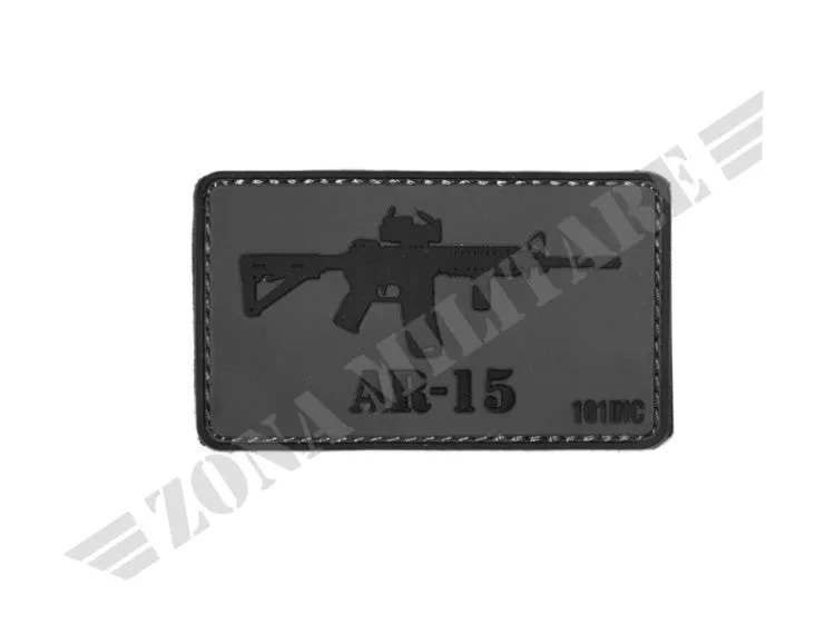 Zona Militare Patch Gommata AR-15 con Velcro · Gris