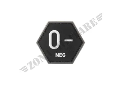 Patch Gommata Bloodgroup Hexagon 0 Negativo - JTG