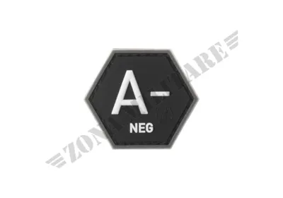Patch Gommata Bloodgroup Hexagon A Negativo - JTG